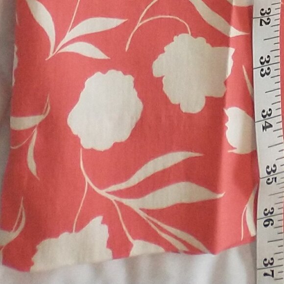 Cooper & Ella Pull On Cropped Pants Womens Plus Size 22W Coral/White NWT - Picture 7 of 10